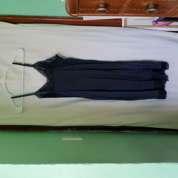 Vintage 40s 50s Seamprufe Floral Lace Nylon Nightgown Slip Dress - Picture 9 of 12